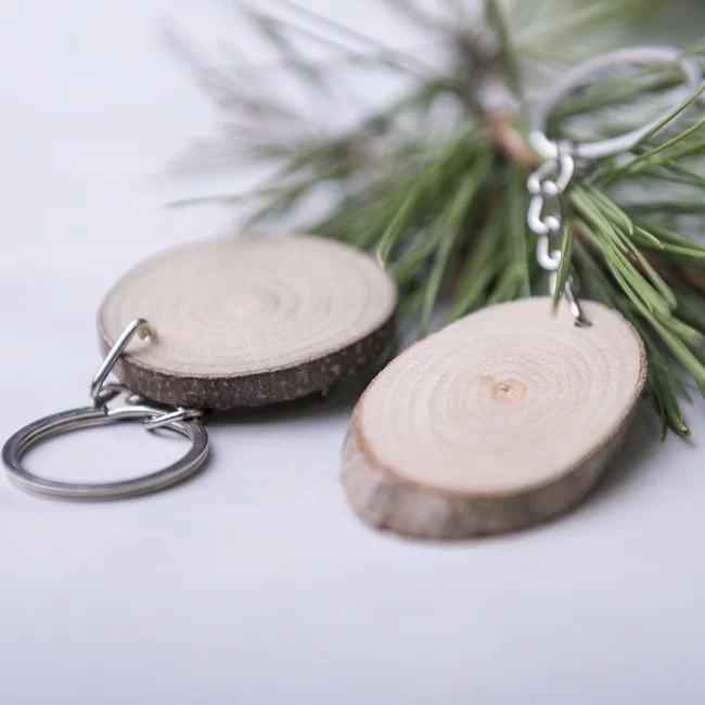 Porte-clés publicitaire en bois SELTO