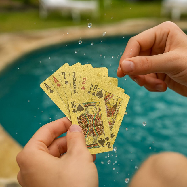 Cartes à jouer publicitaires étanches AS 