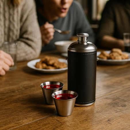 Gourde personnalisée avec gobelets Cocoon 230 ml 