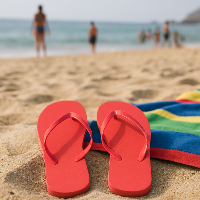 Tongs de plage publicitaires en PE taille M 