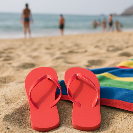 Tongs de plage publicitaires en PE taille M 