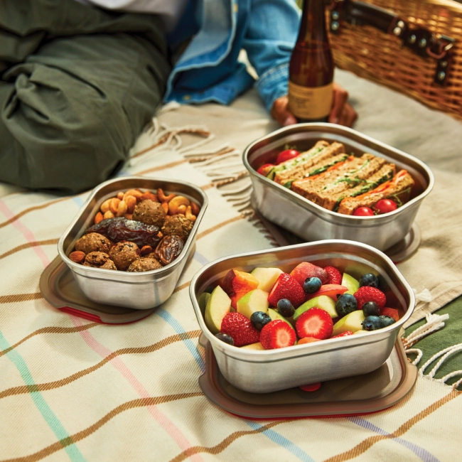 Set de 3 boîtes repas micro-ondables Black+Blum 