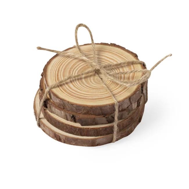 Set sous-verre en bois personnalisable Yantic