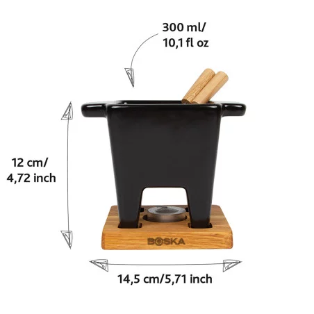 Set à fondue personnalisé Boska Tapas Fondue Nero 300 ml 