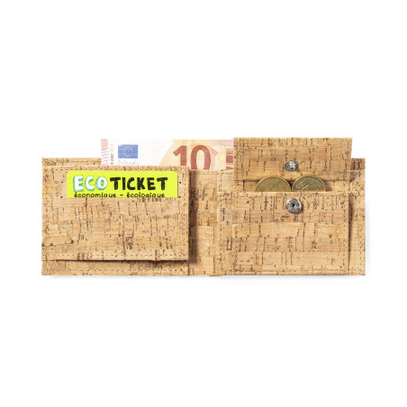 Portefeuille en liège personnalisable Aquilax 