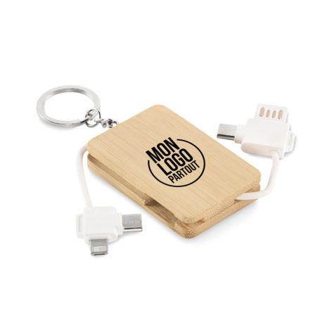 Porte-clés câbles de recharge BUPOW 