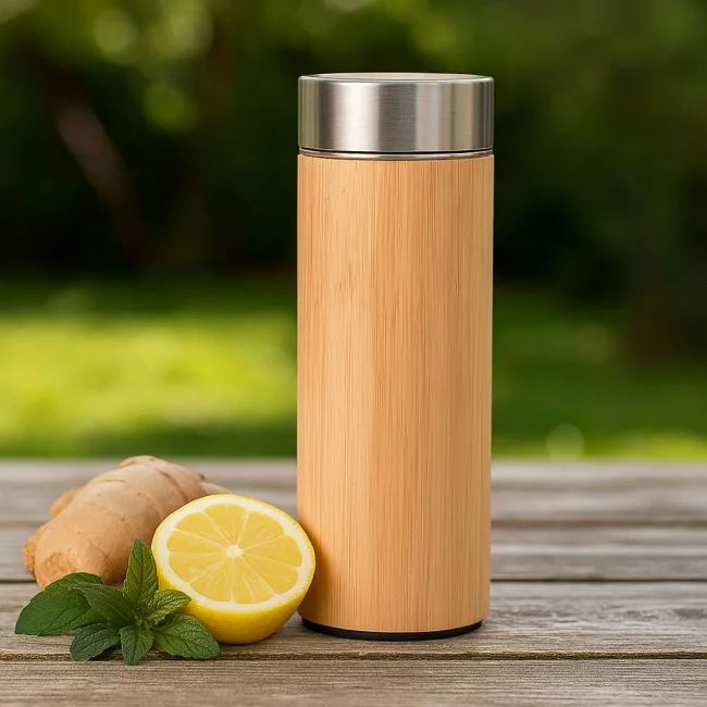 Gourde bambou double paroi 400 ml 