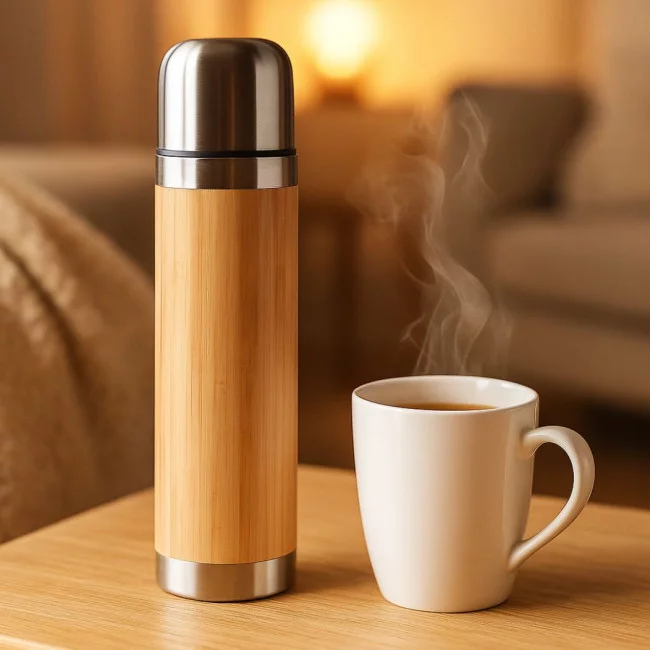 Gourde Isotherme double paroi Bambou 400 ml 