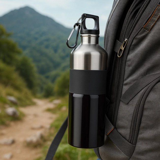 Bouteille personnalisée bicolore mousqueton 750 ml 