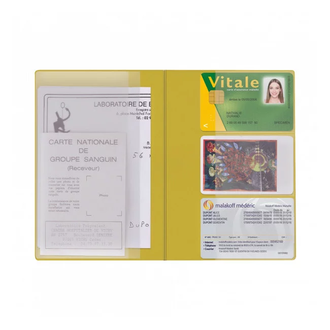 Pochette Santé Personnalisée Card PVC - Jaune Pochette Santé Personnalisée Card PVC Pochette Santé Personnalisée Card PVC - Jaune