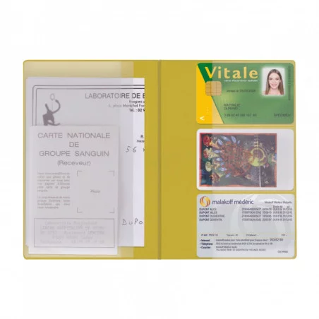 Pochette Santé Personnalisée Card PVC Pochette Santé Personnalisée Card PVC - Jaune