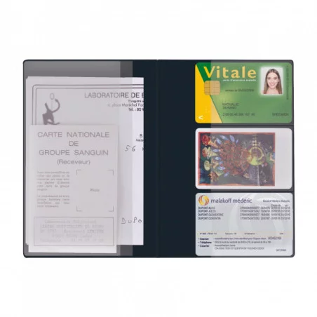 Pochette Santé Personnalisée Card PVC Pochette Santé Personnalisée Card PVC - Bleu