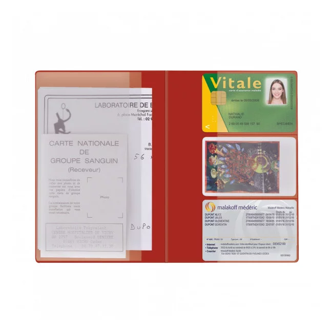 Pochette Santé Personnalisée Card PVC - Rouge Pochette Santé Personnalisée Card PVC Pochette Santé Personnalisée Card PVC - Rouge