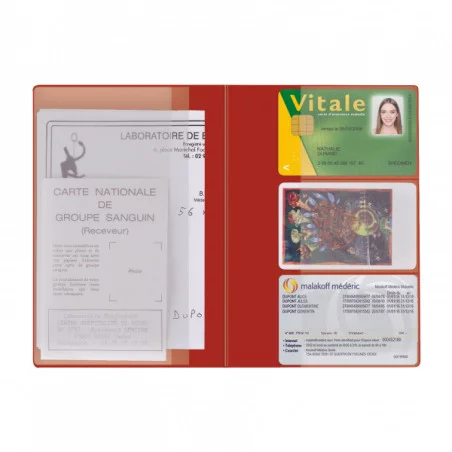 Pochette Santé Personnalisée Card PVC Pochette Santé Personnalisée Card PVC - Rouge