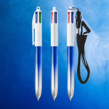 Stylo BIC ® 4 Couleurs Bicolor Lanyard 