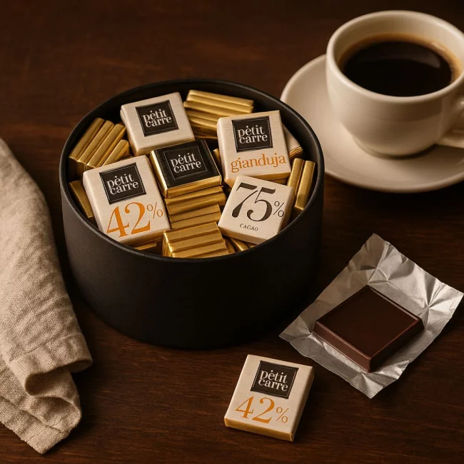 Coffret personnalisé de chocolat Harmonie 200 g 