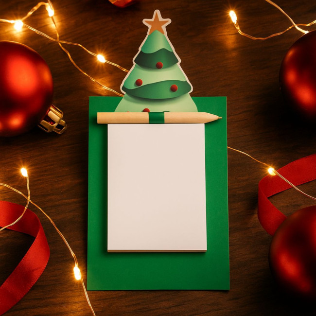 Magnet avec bloc-notes de Noël Clemen 