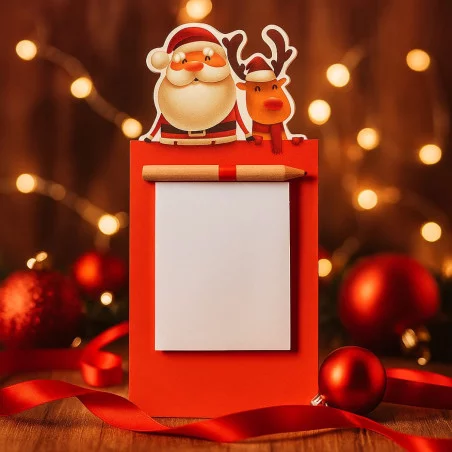 Magnet avec bloc-notes de Noël Larry 