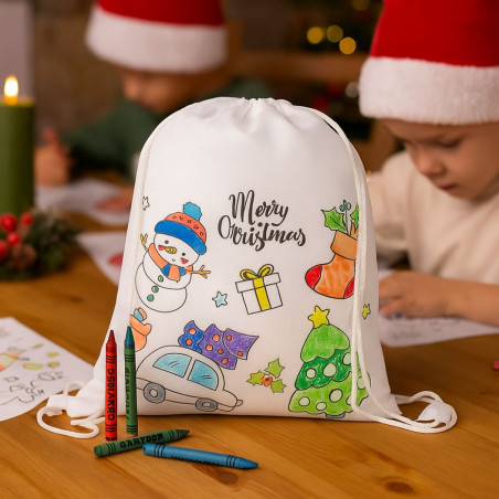 Sac cordon de coloriage publicitaire Taky 