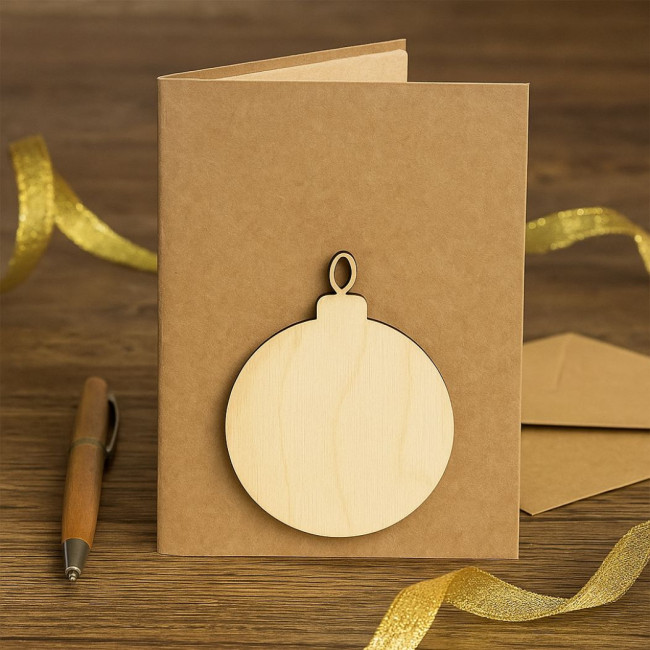 Carte de Noël avec boule à suspendre Astrox 