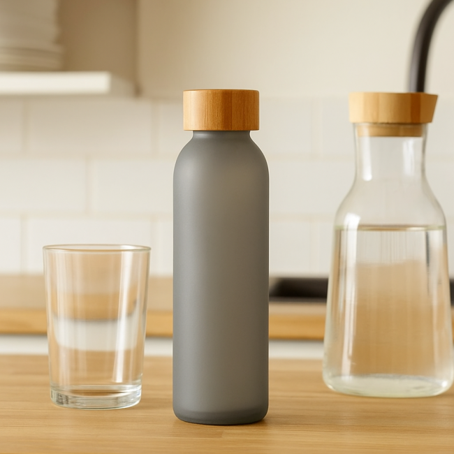 Bouteille publicitaire finition givrée  Abe 500 ml 