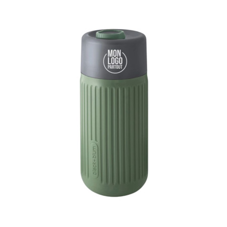 Mug de voyage personnalisé en verre Black+Blum 340 ml 
