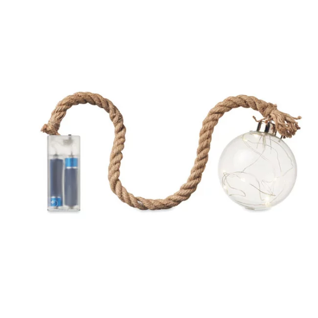 Boule de Noël en verre publicitaire Baubli 