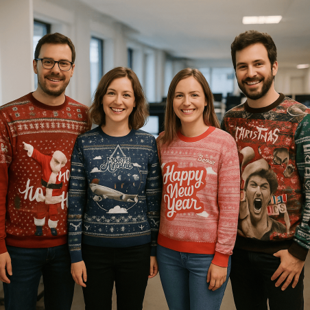 Pull de Noël personnalisé en sublimation 