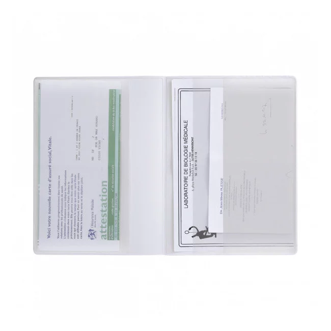 Pochette Santé Publicitaire 3 Poches - Blanc Pochette Santé Publicitaire 3 Poches Pochette Santé Publicitaire 3 Poches - Blanc