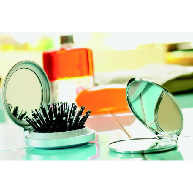 Miroir de poche avec brosse B Beauty 
