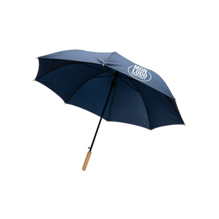 Parapluie personnalisé en rPET et bambou AWARE™ Impact 27" 