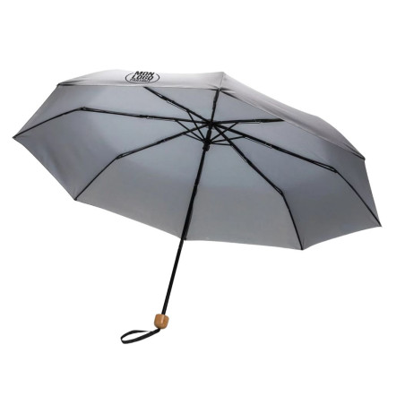Mini Parapluie personnalisé avec poignée bambou AWARE™ Impact 20.5" 
