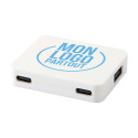 Hub USB personnalisé en plastique recyclé Gaia 