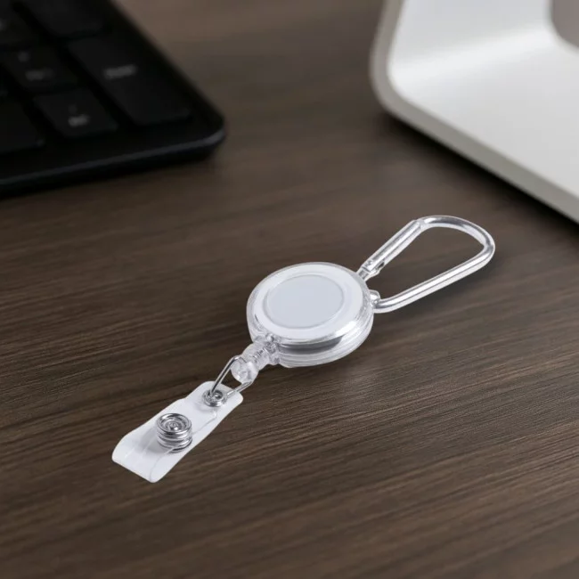 Porte-badge mousqueton déroulant Bosur 