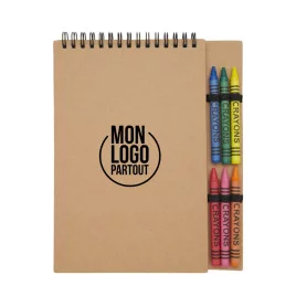 Set carnet à spirales A5 et...