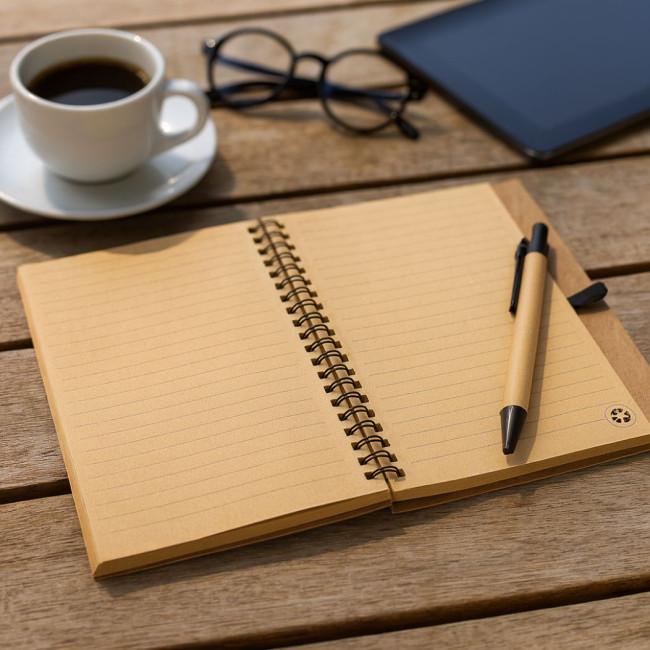 Carnet en liège et feuilles recyclés Sonora Pluscork 