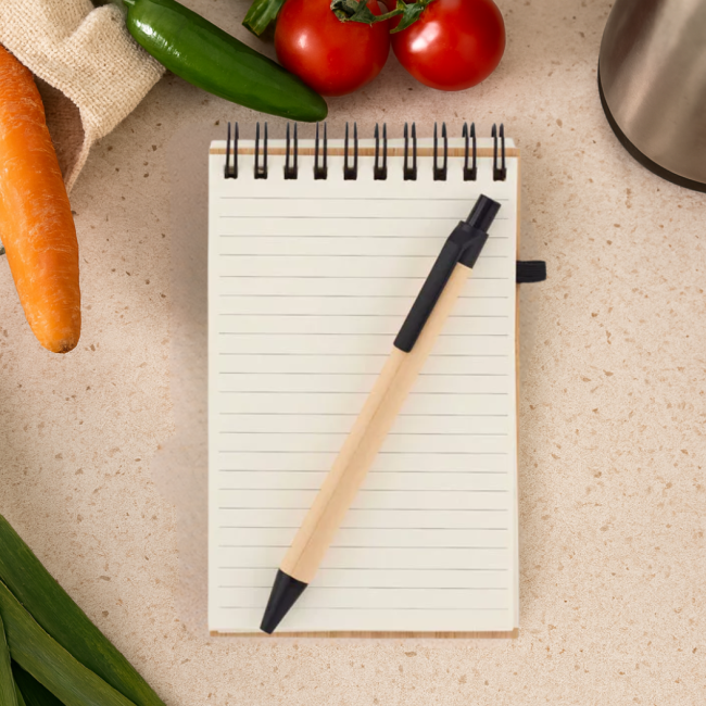 Bloc-notes A6 avec couverture en bambou Sonorabam 