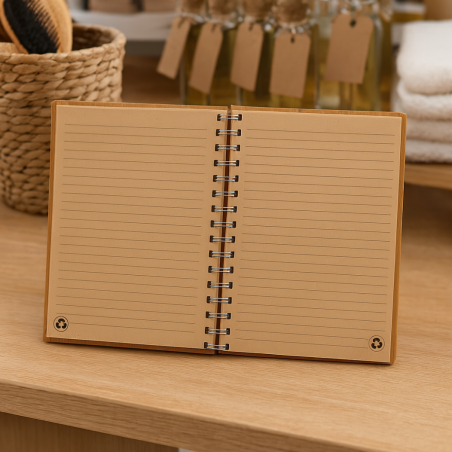 Carnet A5 de notes publicitaire bambou Bram 