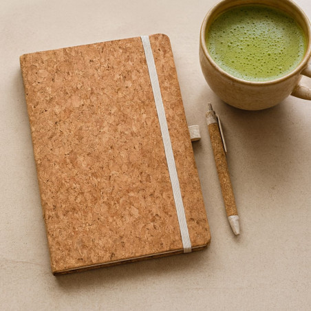 Set carnet & stylo en liège Suber 