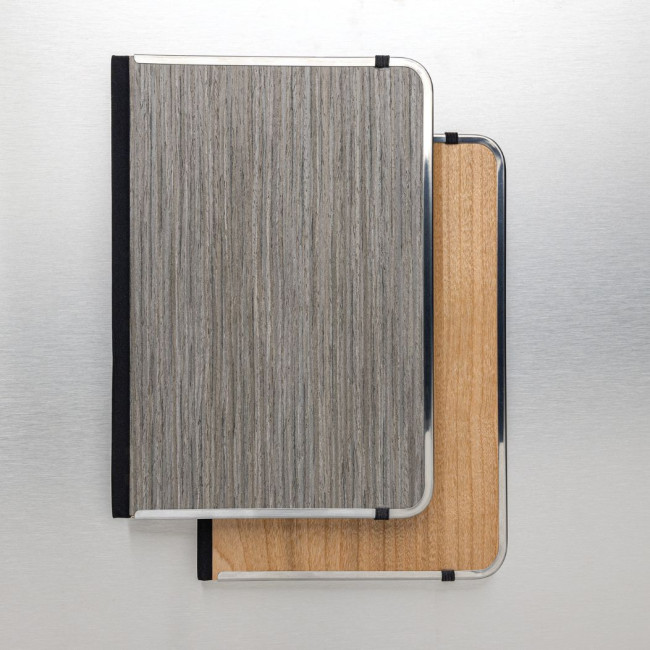 Carnet A5 personnalisé couverture imprimé bois Treeline 