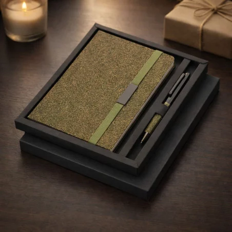 Coffret carnet et stylo personnalisés Malcon 
