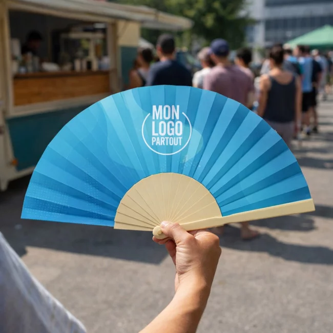 Éventail avec toile pour quadri WOOD 