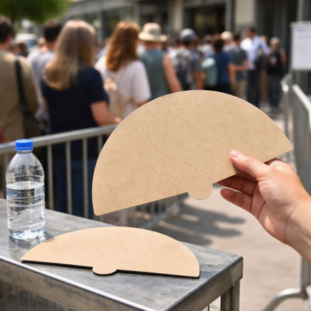 Eventail publicitaire en carton Bilsom 