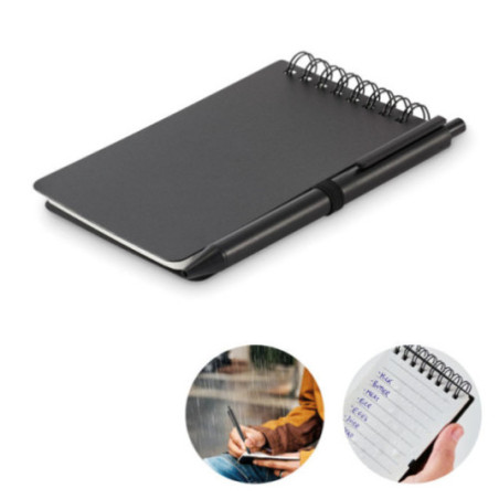 Bloc-notes personnalisé déperlant avec stylo Kit 