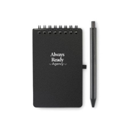 Bloc-notes personnalisé déperlant avec stylo Kit 