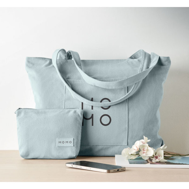 Sac cabas personnalisé en velours côtelé Cordy G 