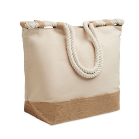 Sac de plage en coton et jute Makenke 