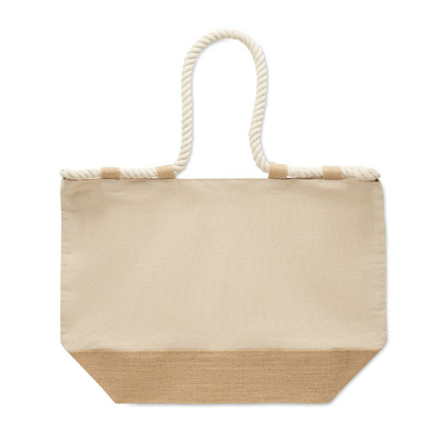 Sac de plage en coton et jute Makenke 