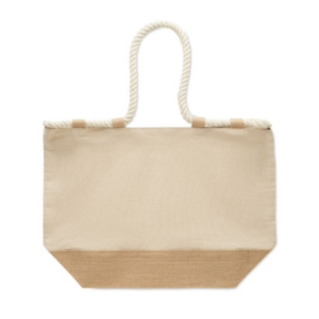 Sac de plage en coton et jute Makenke 