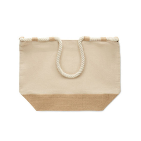 Sac de plage en coton et jute Makenke 